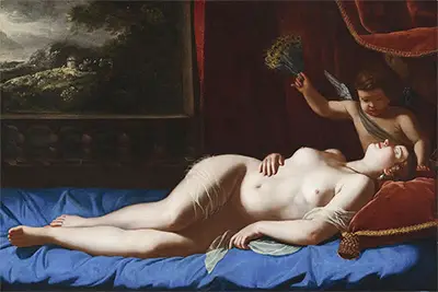 Vénus et Cupidon (Vénus endormie) Artemisia Gentileschi